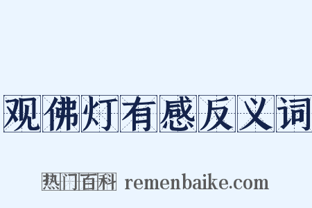 观佛灯有感反义词是什么意思的图片